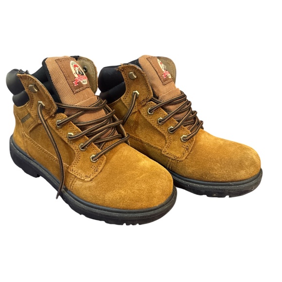 Brahma Men’s Bravo Waterproof Soft Toe Work Boots – Size 7 Wide – Brown - Picture 1 of 5
